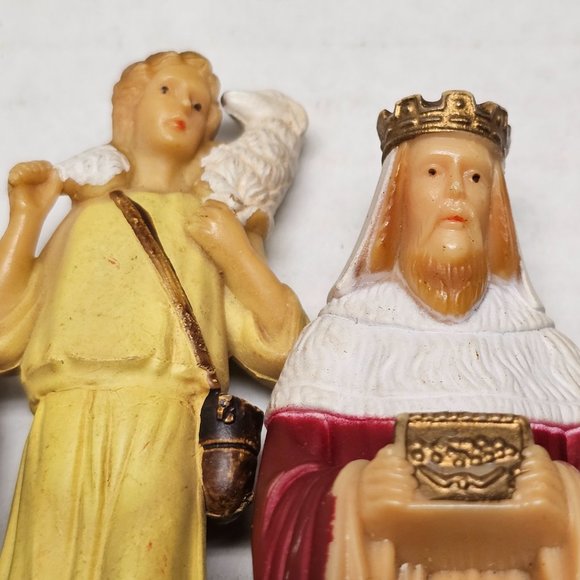 Vintage Hong Kong Nativity Set Baby Jesus Animals Wise Men Mary Angel Hong Kong - Picture 9 of 16